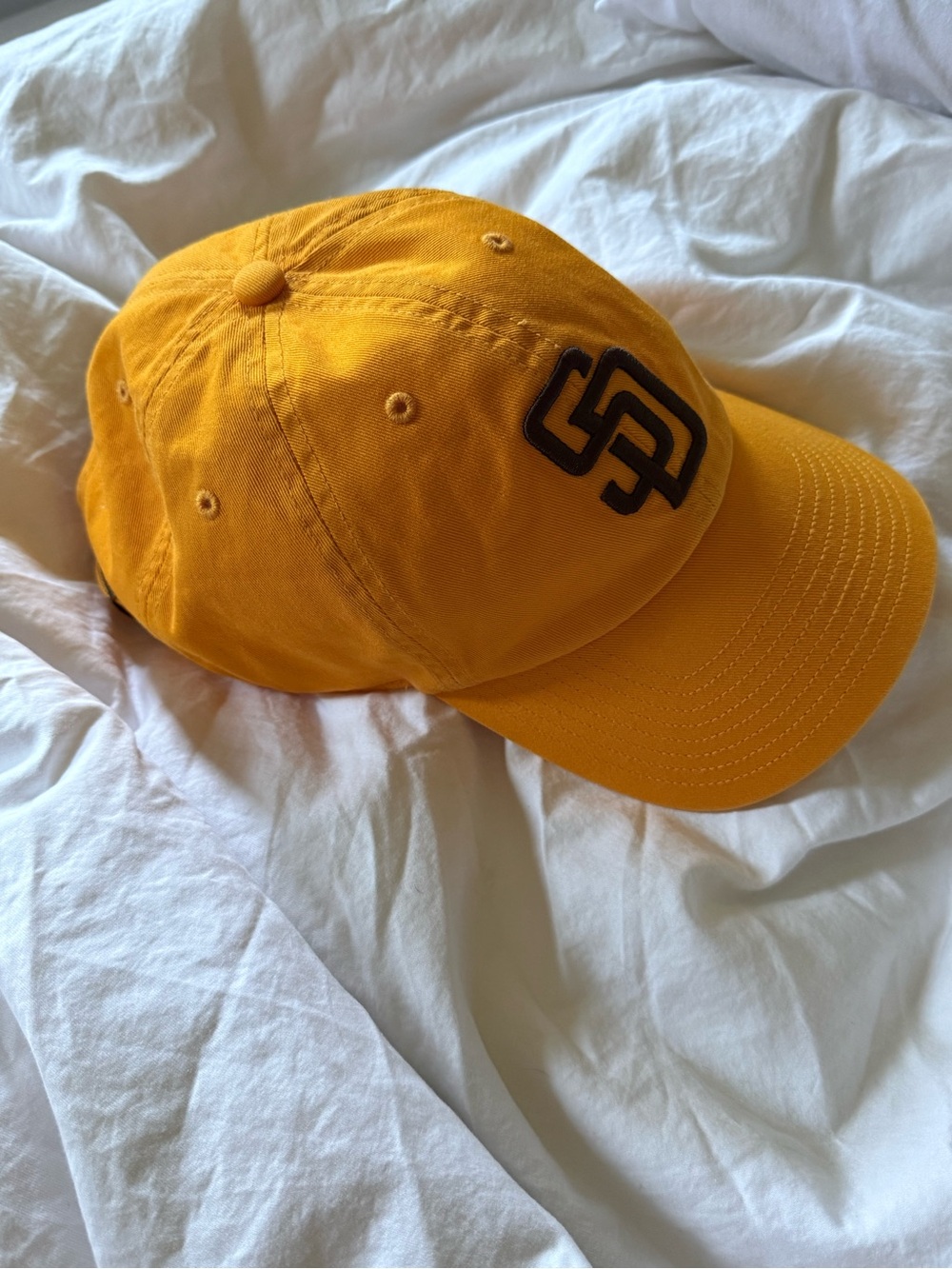 Yellow SD San Diego padres Logo Baseball Cap